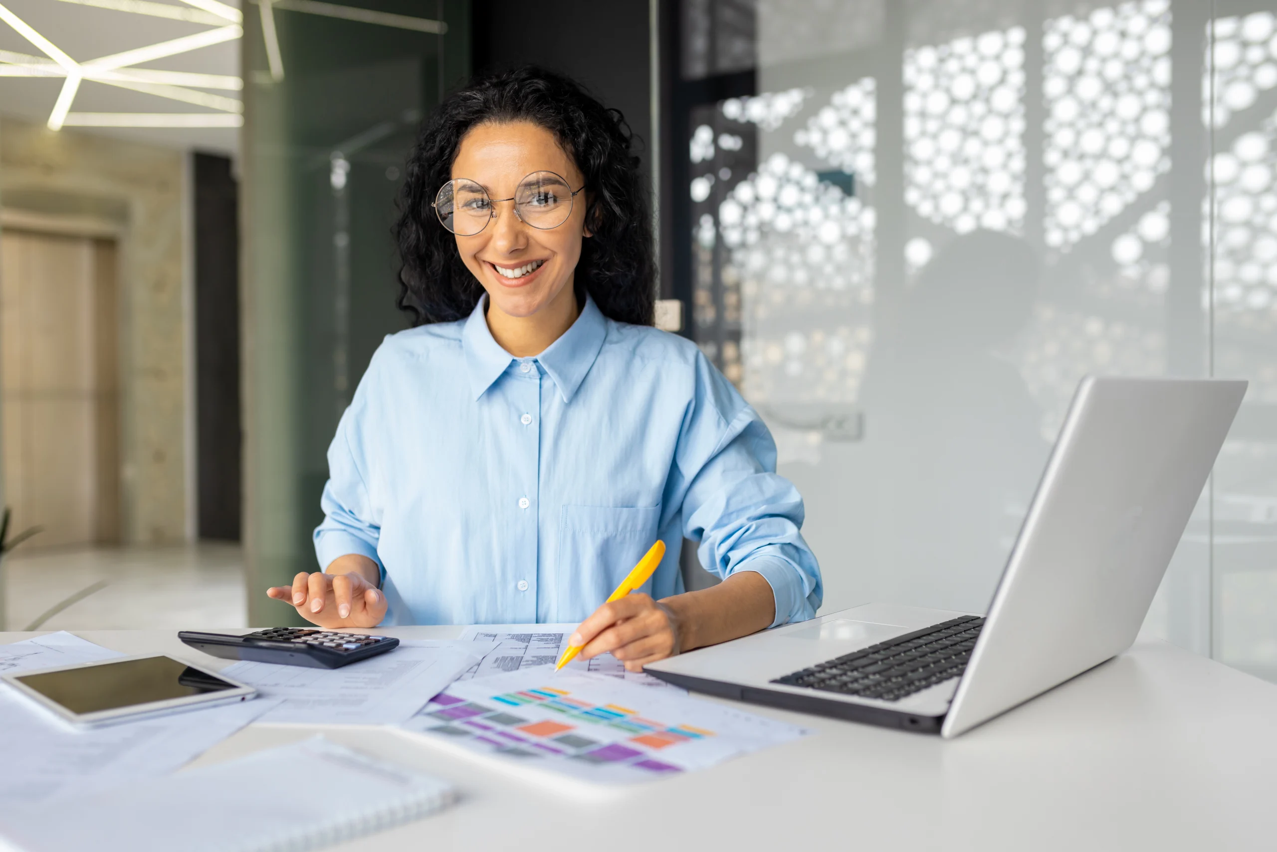 business owner doing bookkeeping